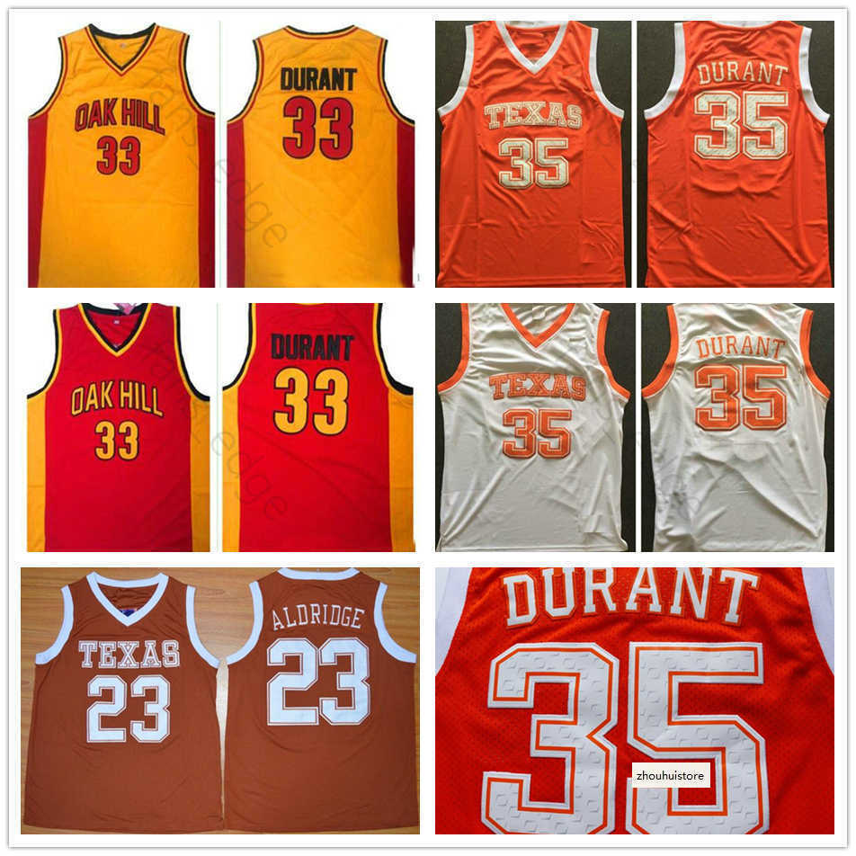 NCAA Texas Longhorns College Basketball Jerseys Shirts Lamarcus #23 Aldridge Kevin 35 Durant Oak Hill High School Stitched Basketball Jersey, As picture
NCAA Texas Longhorns College Basketball Jerseys Shirts Lamarcus #23 Aldridge Kevin 35 Durant Oak Hill High School Stitched Basketball Jersey, As picture