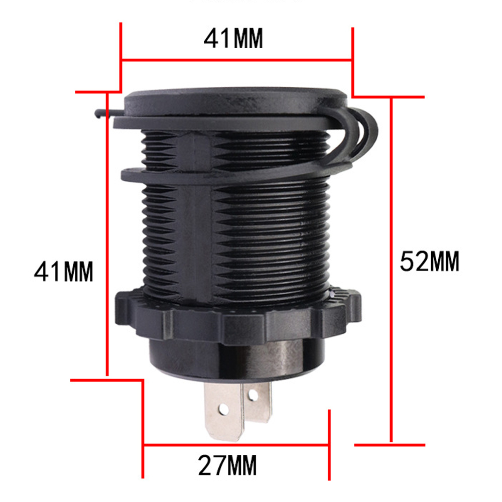 Type C/QC 3.0 USB Charger with Switch Socket Power Outlet Adapter Waterproof For 12V 24V Car Truck Boat RV Motorcycle