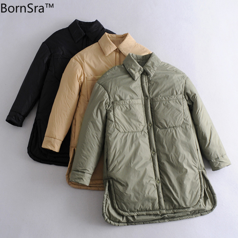 Bornsra Spring Loose Double-pocket Split Shirt Jacket Turn-down Collar Regular Solid woman shirt coats, Black
Bornsra Spring Loose Double-pocket Split Shirt Jacket Turn-down Collar Regular Solid woman shirt coats, Black