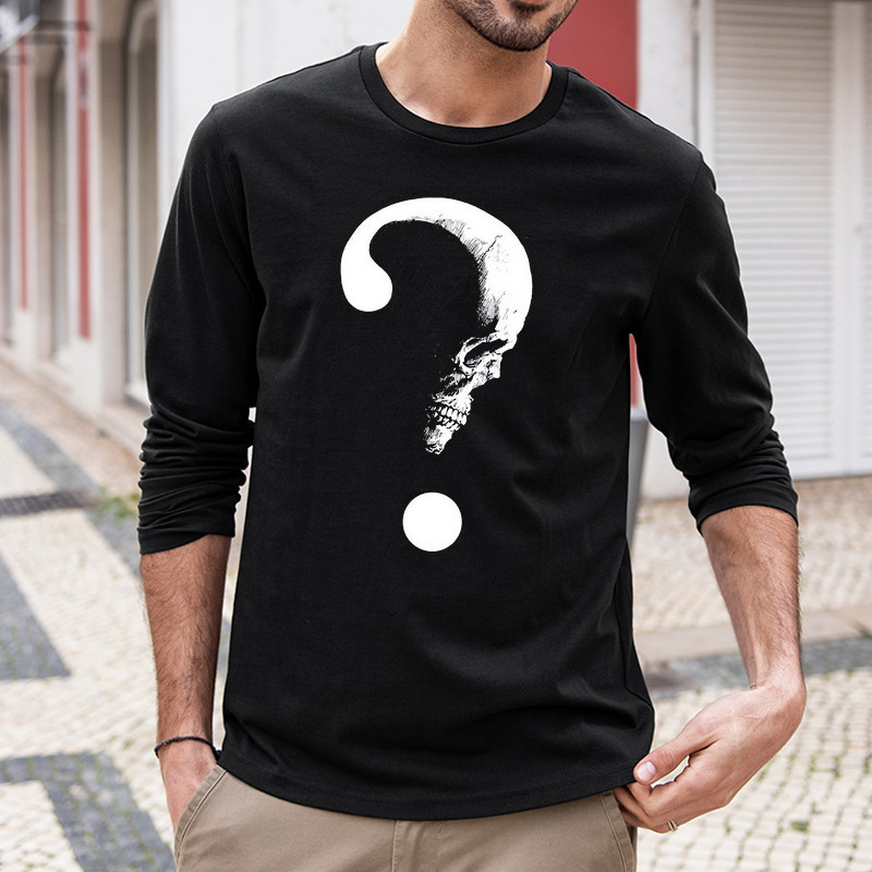 cotton round neck men's long sve t-shirt men's spring and autumn new t-shirt loose fashion brand cloth, White;black
cotton round neck men's long sve t-shirt men's spring and autumn new t-shirt loose fashion brand cloth, White;black