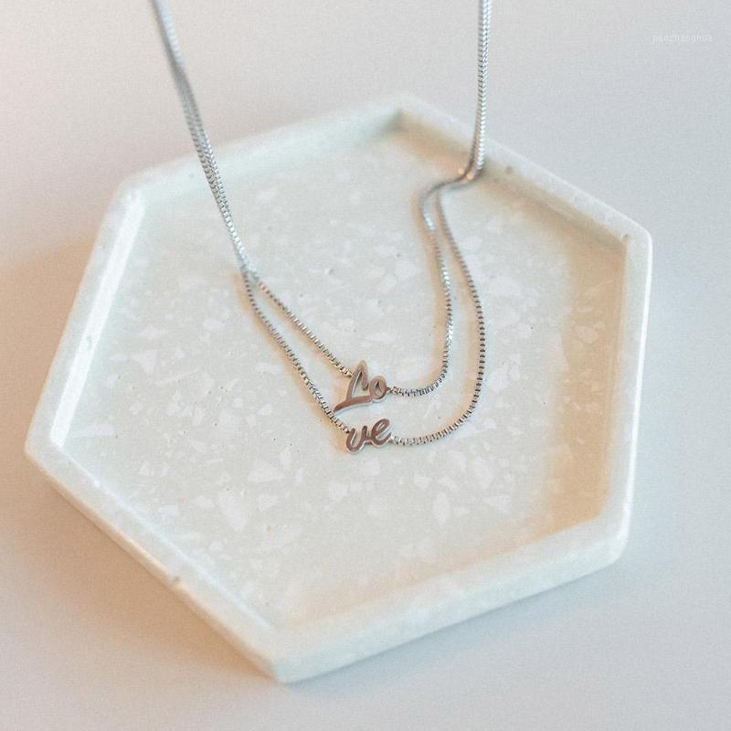 Chains Mavis Hare Stainless Steel Double Layer Love Heart Necklace With Box Chain As Woman Girl Valentine's Day Gift, Silver
Chains Mavis Hare Stainless Steel Double Layer Love Heart Necklace With Box Chain As Woman Girl Valentine's Day Gift, Silver