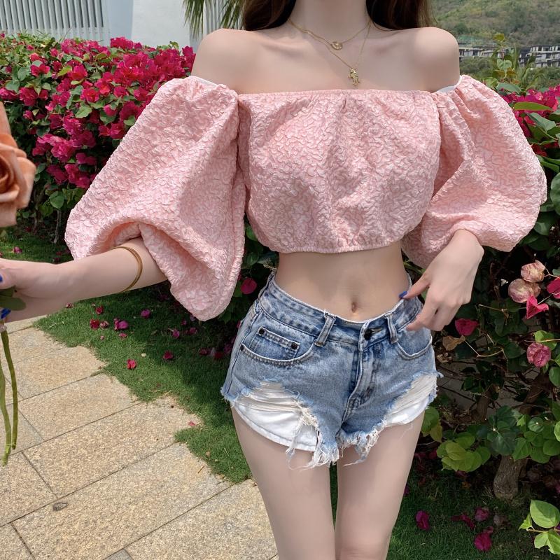 Women's Blouses & Shirts Pink Off Shoulder Shirt Female Design Puff Sleeve Tops 2021 Summer Slim Short Blouse, White
Women's Blouses & Shirts Pink Off Shoulder Shirt Female Design Puff Sleeve Tops 2021 Summer Slim Short Blouse, White