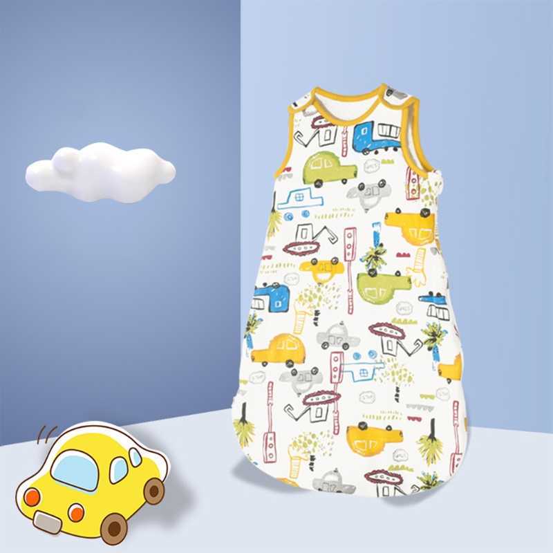 born Zipper Sleepsack Wrap Baby Short Sleeve Cotton Sleeping Bag Blanket Bedding 211025