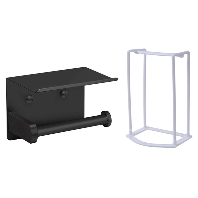 Toilet Paper Holders 1 Pcs Clothes Hanger Stacker Holder Storage Organizer Rack(White) & Set With Phone Shelf Black
Toilet Paper Holders 1 Pcs Clothes Hanger Stacker Holder Storage Organizer Rack(White) & Set With Phone Shelf Black