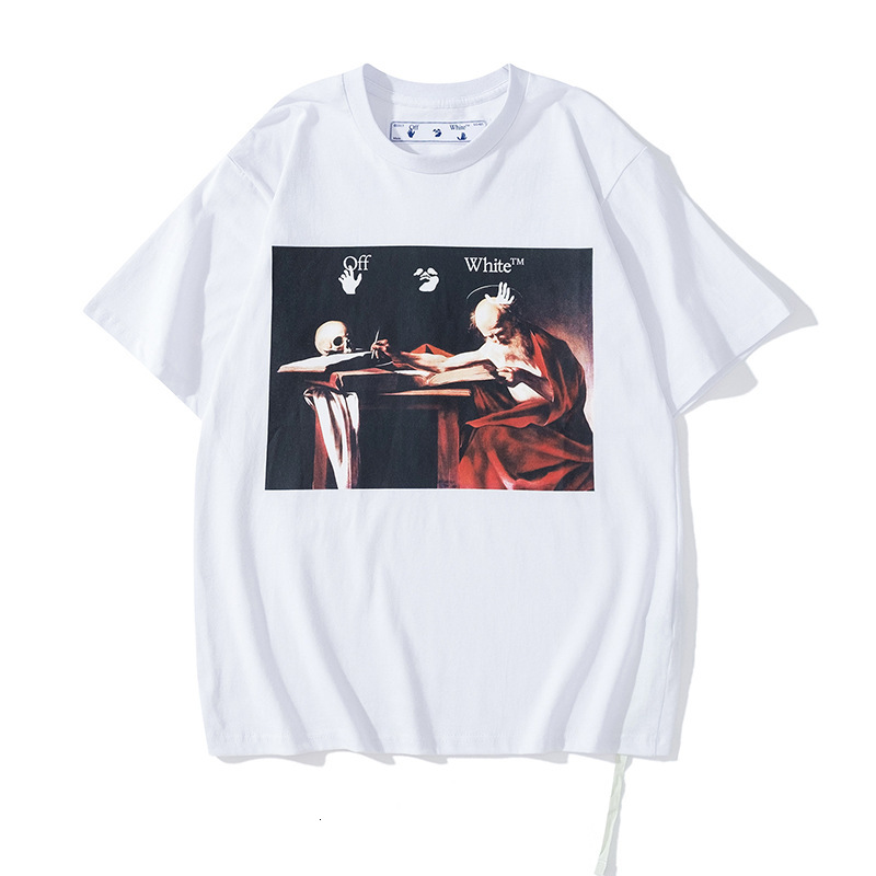 Short Sleeve Off Style White Religious Madonna Oil Painting Round Neck Ins Same Men and Women Loose Couple Nh4s, White;black
Short Sleeve Off Style White Religious Madonna Oil Painting Round Neck Ins Same Men and Women Loose Couple Nh4s, White;black