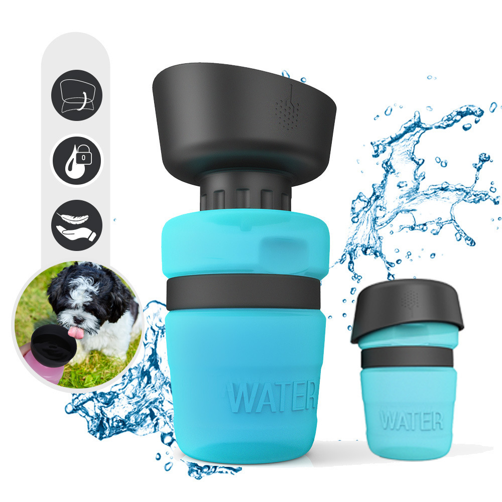 Dog Drinking Water Bottle Sport Squeeze Type Puppy Portable Pet Travel Outdoor Walking Feed Bowl Jug Cup Anti-overflow Dispenser