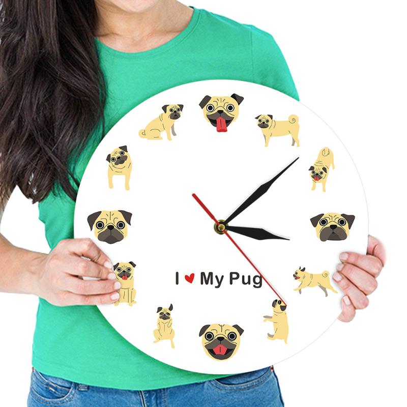 Puppy Dog Pet Home Decor Pug Cartoon Wall Art Modern Clock Store Hanging Watch Printed Timepiece Lover Gift Clocks
Puppy Dog Pet Home Decor Pug Cartoon Wall Art Modern Clock Store Hanging Watch Printed Timepiece Lover Gift Clocks