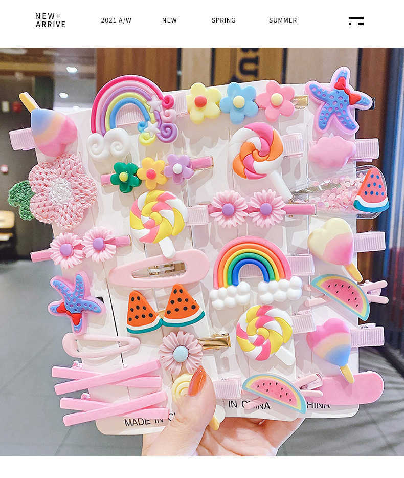 New Korean Princess hairpiece BB clip children's hairpin girl's side banger 14 piece set, 5 # pink starfish 14 piece set
New Korean Princess hairpiece BB clip children's hairpin girl's side banger 14 piece set, 5 # pink starfish 14 piece set