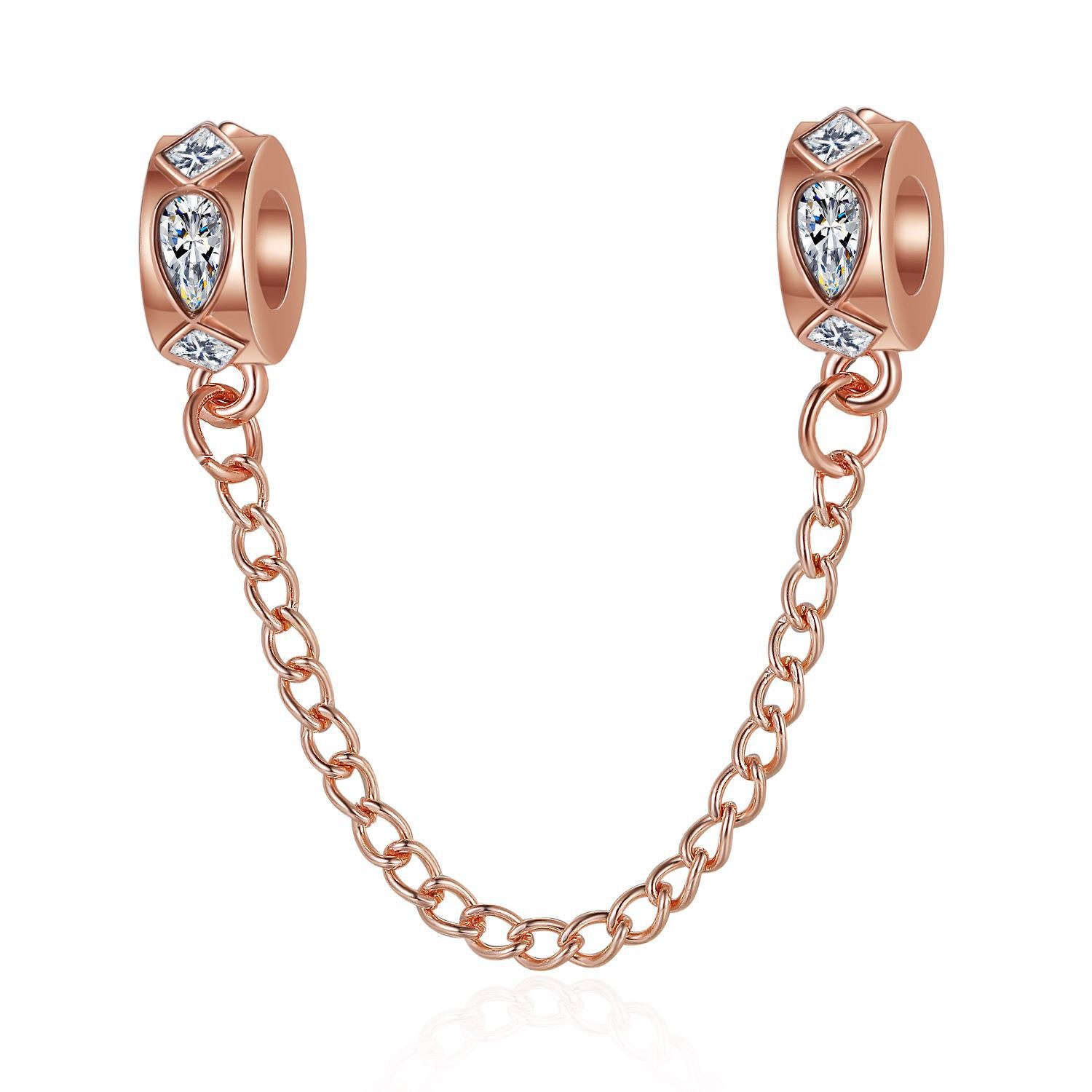 Silver Sparkling Clear Sparkle Heart Rose Gold Crystal Safety Chain Charm Bead Fit Original Pandora 925 Bracelet Pendant DIY Jewelry For Women
Silver Sparkling Clear Sparkle Heart Rose Gold Crystal Safety Chain Charm Bead Fit Original Pandora 925 Bracelet Pendant DIY Jewelry For Women