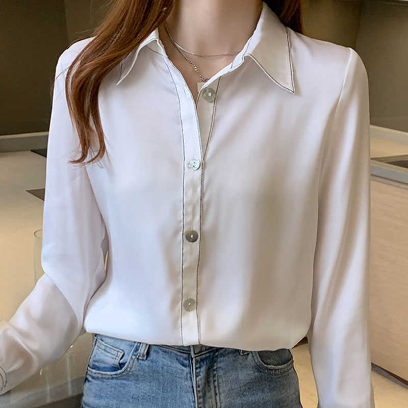 Blusas Mujer De Moda Long Sleeve Women Shirt Turn Down Collar Office Lady White Blouse Chiffon Blouse Shirt Women Tops E463 210602
Blusas Mujer De Moda Long Sleeve Women Shirt Turn Down Collar Office Lady White Blouse Chiffon Blouse Shirt Women Tops E463 210602