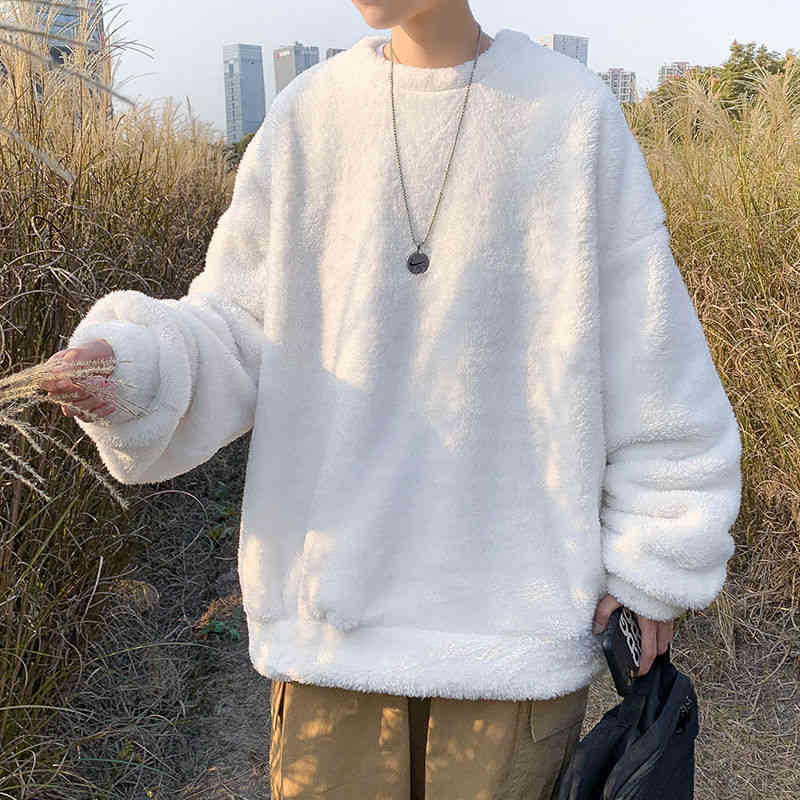 men's hoodies & sweatshirts thicken plus fleece fashion casual lamb wool sweatshirt men streetwear wild loose korean pullover hood, Black
men's hoodies & sweatshirts thicken plus fleece fashion casual lamb wool sweatshirt men streetwear wild loose korean pullover hood, Black