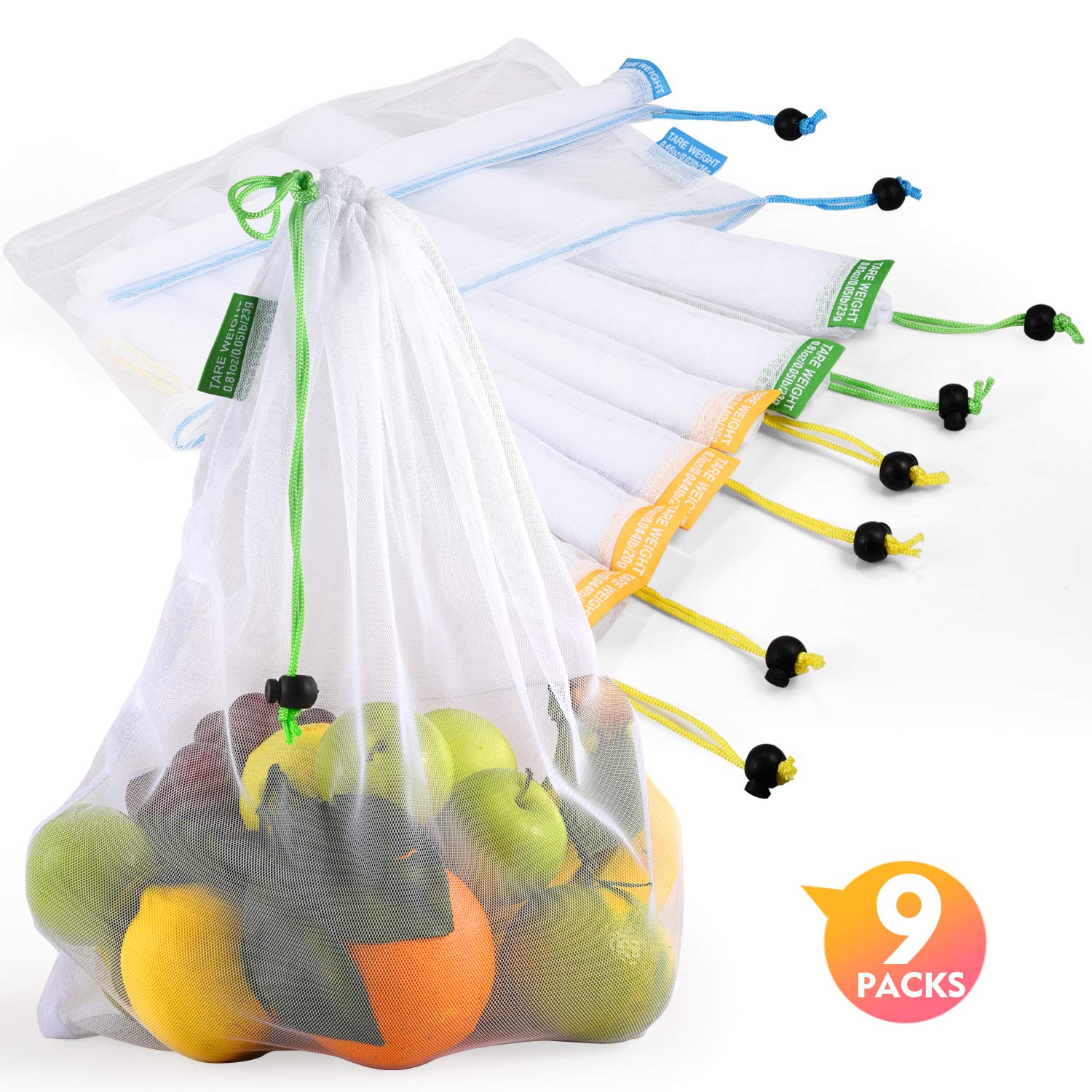 Reusable Produce Bags Washable Mesh Storage Bags for Food Vegetable Fruit Toys Travel Organization with Drawstring
Reusable Produce Bags Washable Mesh Storage Bags for Food Vegetable Fruit Toys Travel Organization with Drawstring
