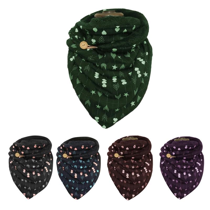 Scarves Women Winter Plush Lined Shawl Wrap Heart Star Print Button Scarf Neck Warmer X5XA
Scarves Women Winter Plush Lined Shawl Wrap Heart Star Print Button Scarf Neck Warmer X5XA
