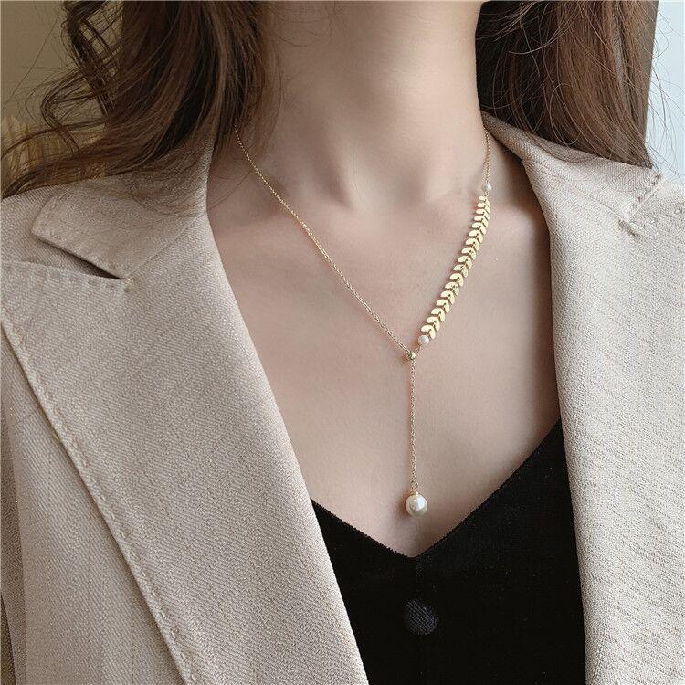 Pendant Necklaces 2022 Trendy Wheat Spike Necklace Simulated Pearl For Women Party Gift Jewelry Bulk Sell X6384, Silver
Pendant Necklaces 2022 Trendy Wheat Spike Necklace Simulated Pearl For Women Party Gift Jewelry Bulk Sell X6384, Silver