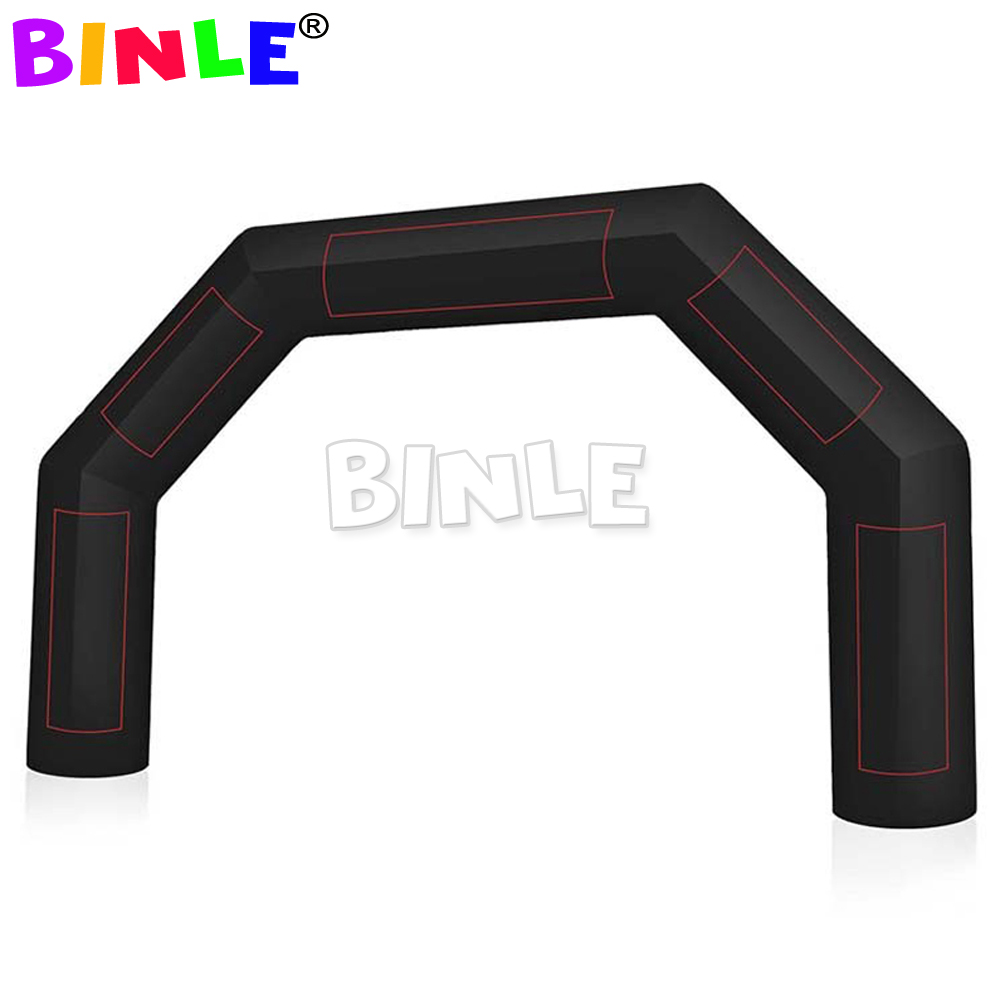 Outdoor colorful angled inflatable entrance START/FINISH race arch with customized banners for event