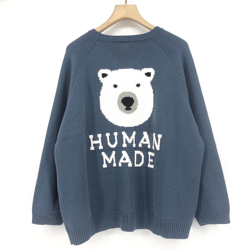 21FW Human Made Polar Bear Knitted Sweater Autumn Winter High Street Fashion men women Pullover Hoodie Coat Sweatshirt, Blue 
21FW Human Made Polar Bear Knitted Sweater Autumn Winter High Street Fashion men women Pullover Hoodie Coat Sweatshirt, Blue