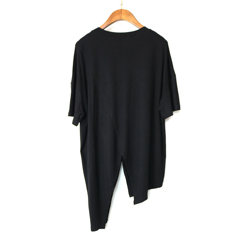 XITAO Irregular Letter T Shirt Fashion New Women Pullover Goddess Fan Print Patchwork Elegant Casual Style Loose Tee XJ4820 210322