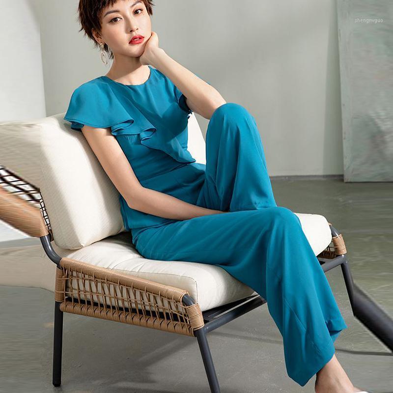 Women's Jumpsuits & Rompers 2021 Women Summer Jumpsuit Party High Street Chiffon Elegant Ruffles Wide Leg Blue Plus Size 3XL 4XL, New arrival blue
Women's Jumpsuits & Rompers 2021 Women Summer Jumpsuit Party High Street Chiffon Elegant Ruffles Wide Leg Blue Plus Size 3XL 4XL, New arrival blue