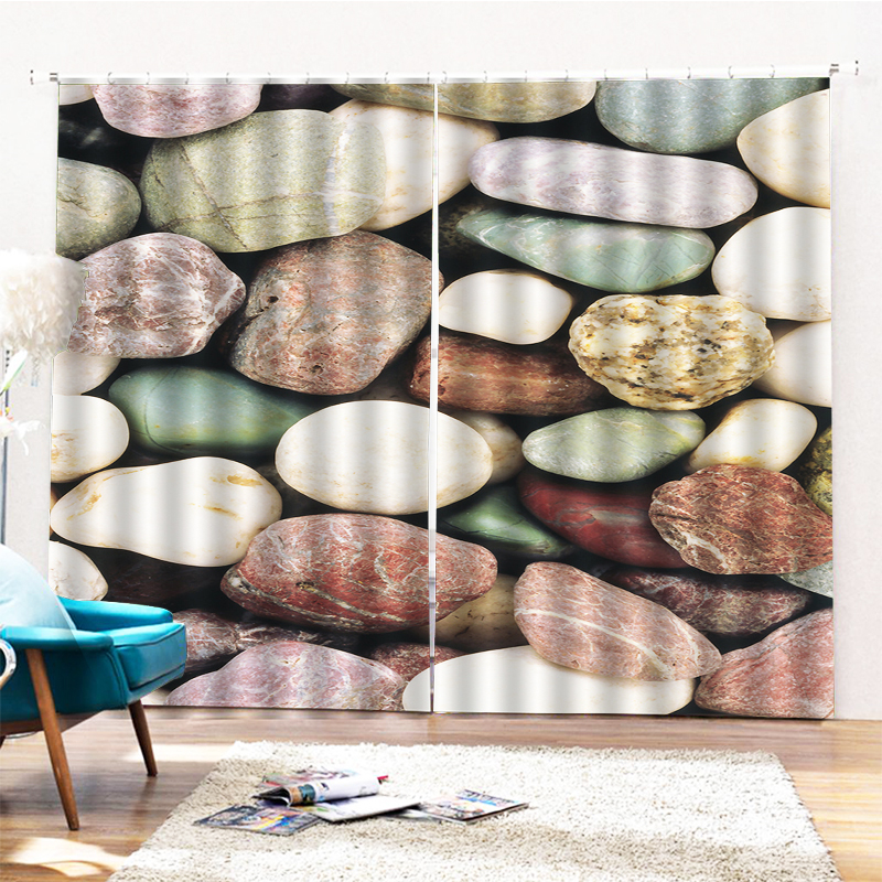 Beautiful Photo Fashion Customized 3D Curtain stone soundproof windproof curtains