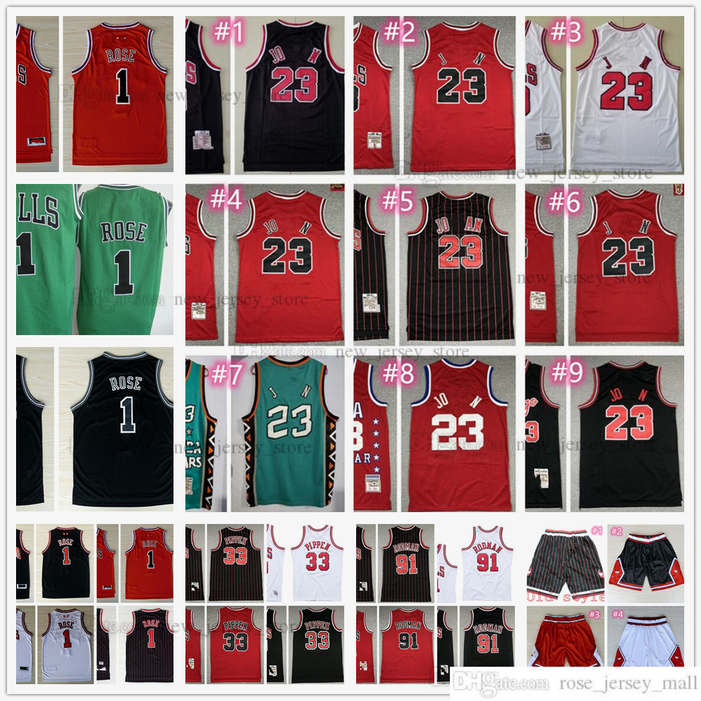 Retro Green Basketball Derrick 1 Rose Jerseys Jersey Mitchell and Ness Red 33 Scottie 91 Dennis Pippen Rodman Black Stripe White Shorts, Same as picture
Retro Green Basketball Derrick 1 Rose Jerseys Jersey Mitchell and Ness Red 33 Scottie 91 Dennis Pippen Rodman Black Stripe White Shorts, Same as picture