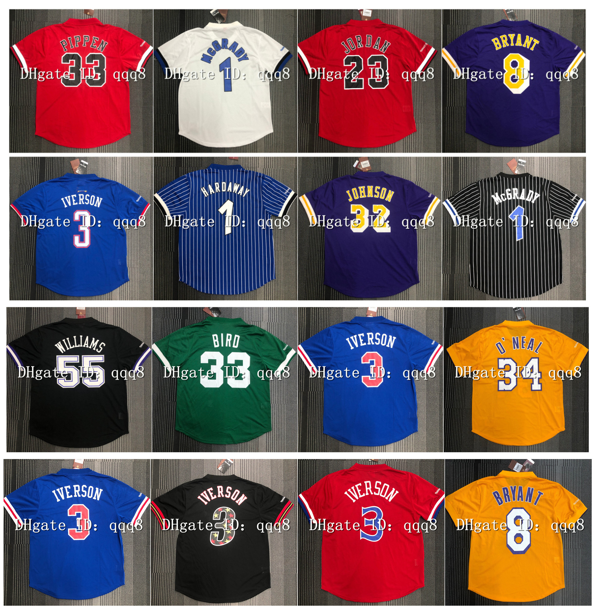 Mitchell and Ness Allen 3 Iverson Basketball Jersey T-Shirt Bryant 32 Magic Johnson Tracy 1 McGrady Penny 1 Hardaway Larry Bird 23 Michael Scottie 33 Pippen 55 Williams, As pic
Mitchell and Ness Allen 3 Iverson Basketball Jersey T-Shirt Bryant 32 Magic Johnson Tracy 1 McGrady Penny 1 Hardaway Larry Bird 23 Michael Scottie 33 Pippen 55 Williams, As pic
