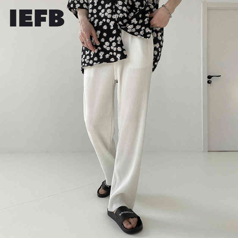 IEFB Pleated Pants Men's Casual Pants Loose Straight Wide Leg Trousers Korean White Pants Trend Elastic Trousers 9Y6983 210524
IEFB Pleated Pants Men's Casual Pants Loose Straight Wide Leg Trousers Korean White Pants Trend Elastic Trousers 9Y6983 210524