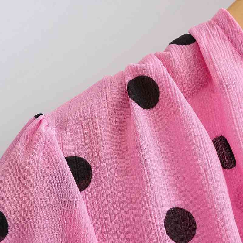 Spring Women Polka Dot Print Cascading Ruffle Hem Slim Mini Dress Female Lantern Sleeve Clothes Casual Lady Vestido D7368 210430