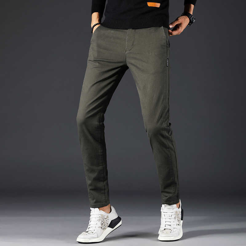 2020 Spring Summer autumn New Casual Pants Men Cotton Slim Fit thin Chinos Fashion Trousers Male Brand Clothing Plus Size 28-38 Y0811