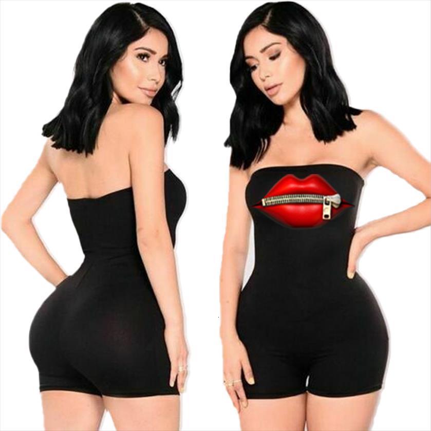the print zipper lip women jumpsuits wrap breasted shorts buttock nightclub, Black;white
the print zipper lip women jumpsuits wrap breasted shorts buttock nightclub, Black;white