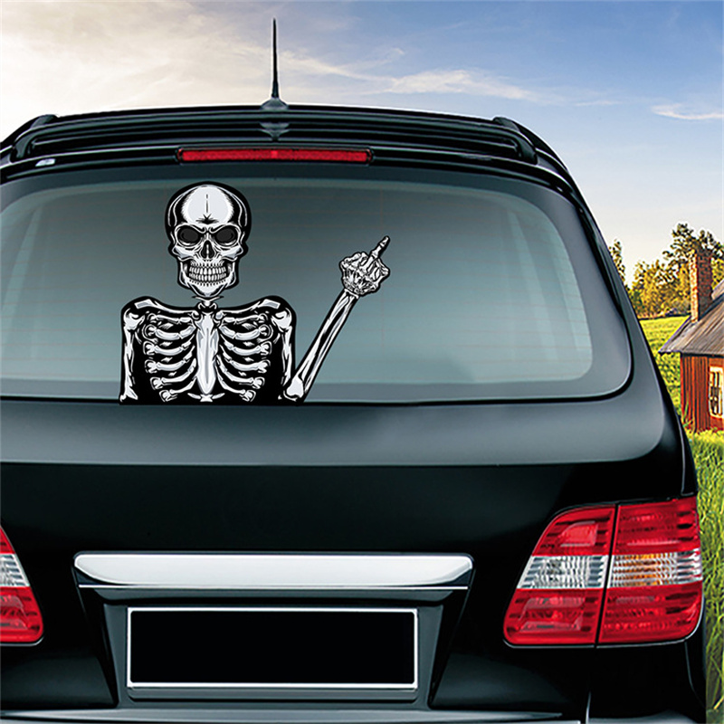 Universal Reusable Vehicle Dark Knight Stickers Horrible Skull Jason Killer Billy Sticker Graffiti Decals For Rear Windshield Wiper Auto Decoration Re