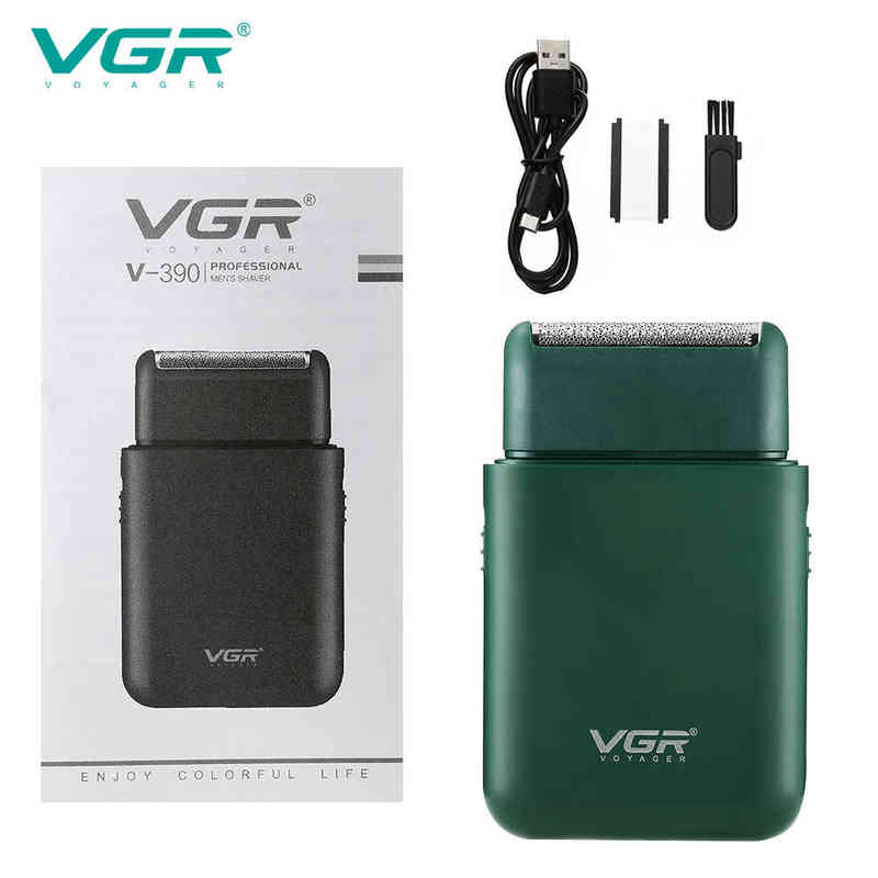 VGR Car Razor Portable Razor Male Electric Mini Razor Push White Reciprocating Shaving V-390 220112