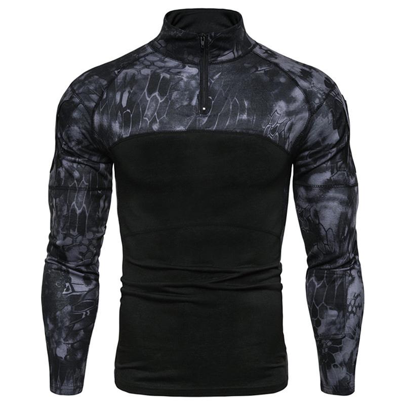 Men's T-Shirts Camouflage Printed For Men Long Sleeve Fitness Tee Shirts Male Casual Zipper Tops Sprotwear Camisetas D30, Black
Men's T-Shirts Camouflage Printed For Men Long Sleeve Fitness Tee Shirts Male Casual Zipper Tops Sprotwear Camisetas D30, Black
