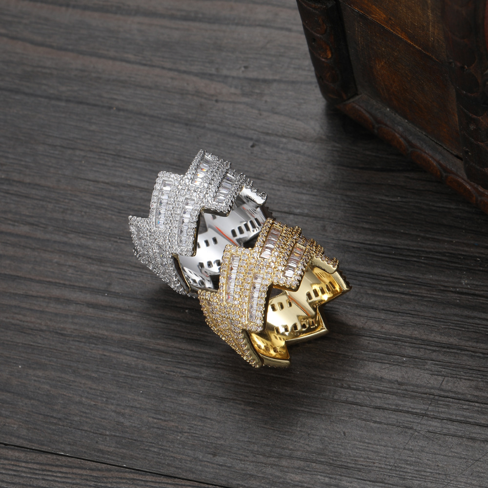 Baguette Prong Cuban Ring In Yellow Gold Iced Out Cubic Zirconia Men's Ring Hip Hop Fashion Jewelry Gift
Baguette Prong Cuban Ring In Yellow Gold Iced Out Cubic Zirconia Men's Ring Hip Hop Fashion Jewelry Gift