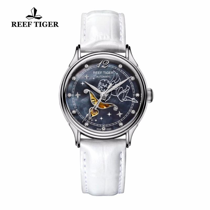 Reef Tiger/RT Fashion Blue Dial Stainless Steel Watches For Lover Womens Diamonds Ladies RGA1550 Wristwatches, Slivery;brown
Reef Tiger/RT Fashion Blue Dial Stainless Steel Watches For Lover Womens Diamonds Ladies RGA1550 Wristwatches, Slivery;brown
