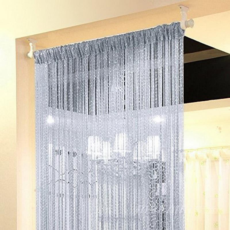 Curtain & Drapes 100X200cm Shiny Tassel Flash Line Door Window String Valance Divider Decorative For Party Bedroom Wedding