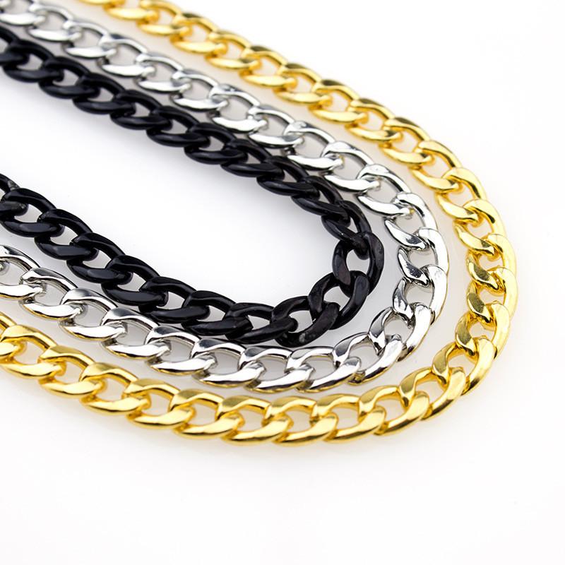 Chains Black Gold Silver Color Punk Choker Fashion Male Jewelry 60cm Stainless Steel Chain Necklace For Men Women Curb Cuban Link
Chains Black Gold Silver Color Punk Choker Fashion Male Jewelry 60cm Stainless Steel Chain Necklace For Men Women Curb Cuban Link