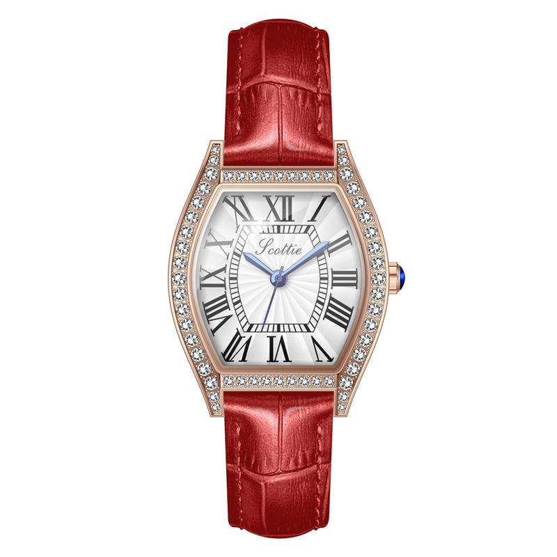 Wristwatches Super Red Diamond Women Watches 2021 Top Brand Leather Waterproof Quartz Watch For Ladies Clock Hours Gift Casual, Brown
Wristwatches Super Red Diamond Women Watches 2021 Top Brand Leather Waterproof Quartz Watch For Ladies Clock Hours Gift Casual, Brown