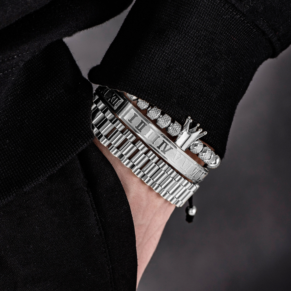 Men bracelets Imperial Crown King Mens Bracelet Gold for Luxury Charm Fashion Cuff Bangle Birthday Jewelry