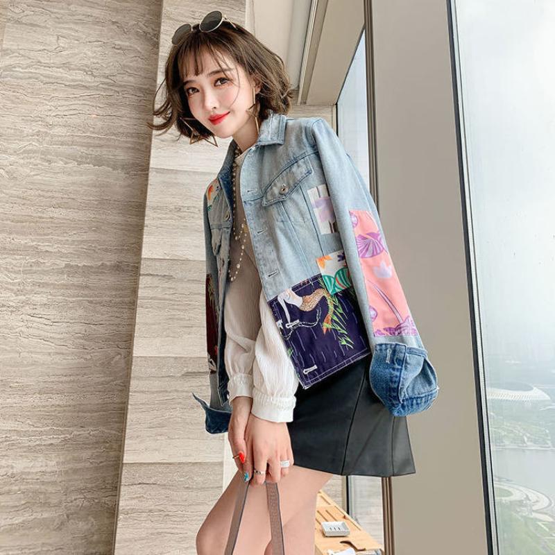 Women's Jackets Woman Print Autumn Winter Oversize Jean Jacket Female Long Sleeve Turn-down Collar Outerwear Ladies Loose Fashion Coat A09, Black;brown
Women's Jackets Woman Print Autumn Winter Oversize Jean Jacket Female Long Sleeve Turn-down Collar Outerwear Ladies Loose Fashion Coat A09, Black;brown