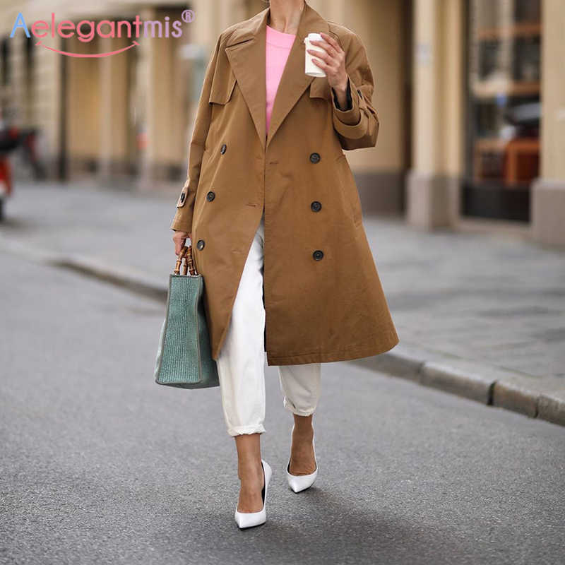 Aelegantmis Korean Casual Long Trench Coat Women High Quality Double Breasted Outerwear Female Office Lady Elegant Windbreaker 210607, Khaki
Aelegantmis Korean Casual Long Trench Coat Women High Quality Double Breasted Outerwear Female Office Lady Elegant Windbreaker 210607, Khaki