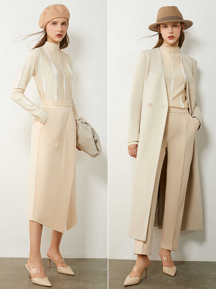 Minimalism Autumn Winter Women's Sweater Fashion Art Jacquard Slim Fit Turtleneck Causal Female Tops 12070391 210527