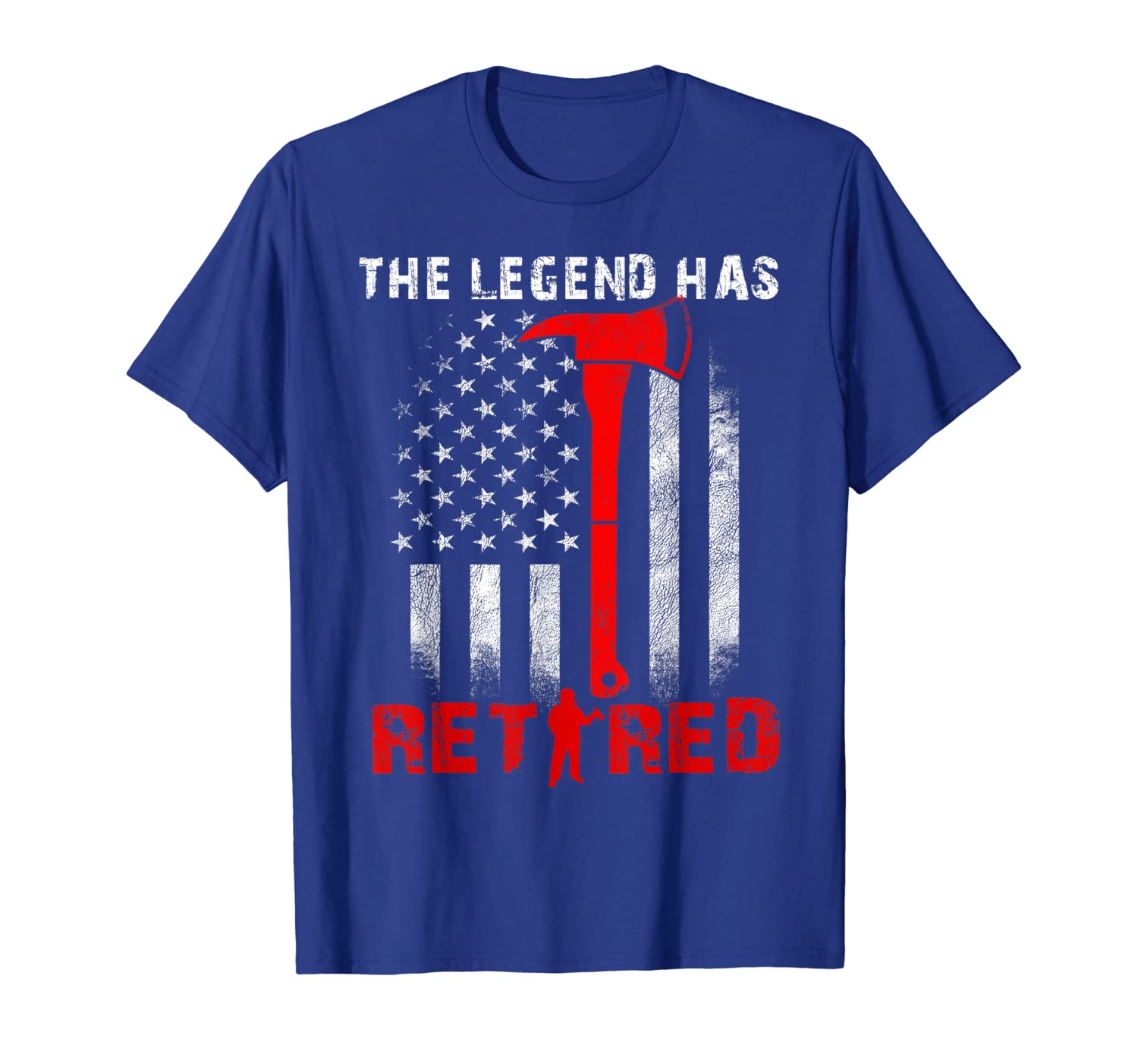 the legend has retired firefighter retirement gift t-shirt, White;black