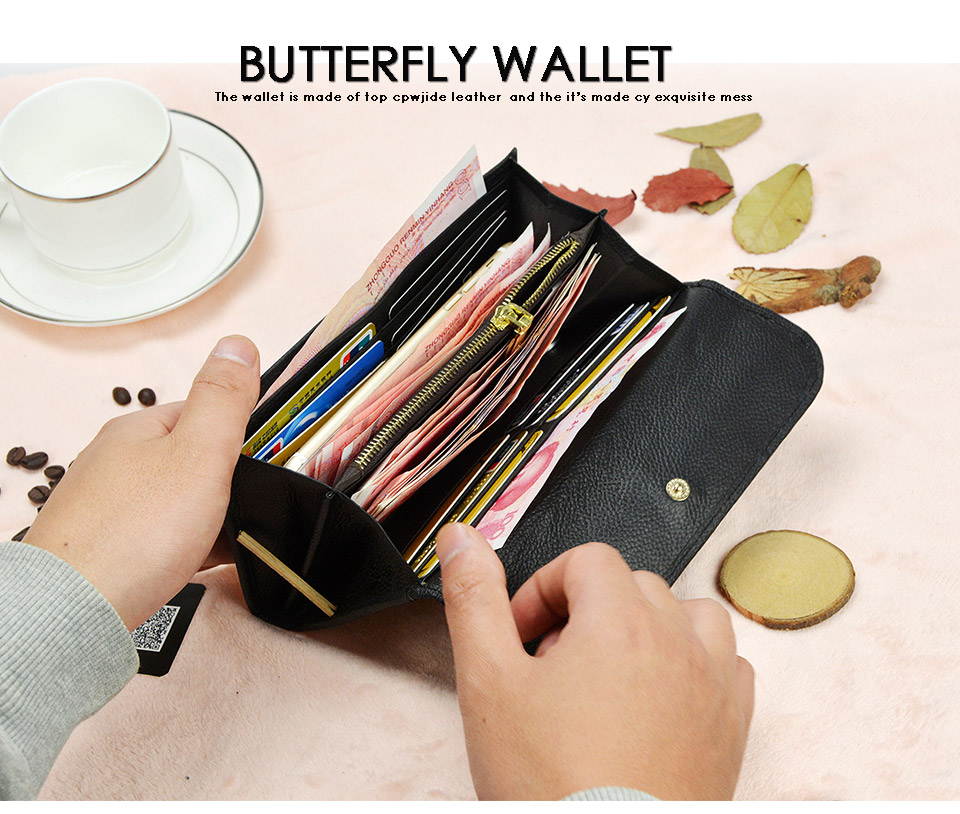 Women Soft Leather Wallets Female Genuine Leather Clutch Purse Lady Phone Coin Purse Card Holder, Black
Women Soft Leather Wallets Female Genuine Leather Clutch Purse Lady Phone Coin Purse Card Holder, Black