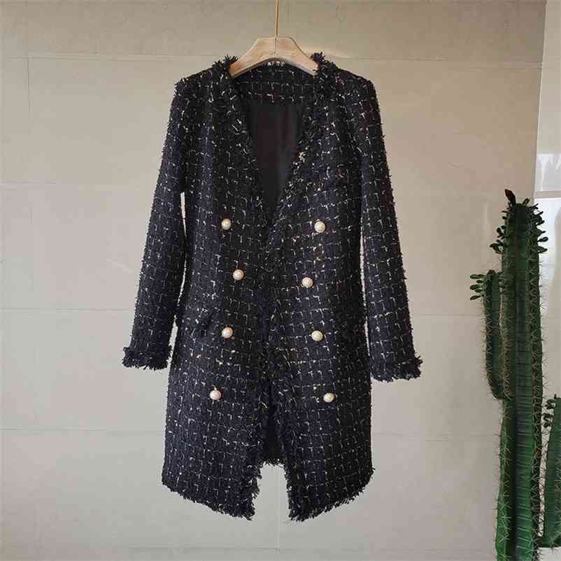 Luxury Quality Winter Fashion Women's Long Sleeves Double-breasted Woolen Tweed Tassel Jacket Female Coat Jackets A4357 210519, Ivory
Luxury Quality Winter Fashion Women's Long Sleeves Double-breasted Woolen Tweed Tassel Jacket Female Coat Jackets A4357 210519, Ivory