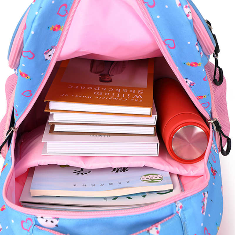 Beautiful Backpacks Girls School Bags Kids Bookbags Lunchbox Primary Student Backpack Waterproof 210809