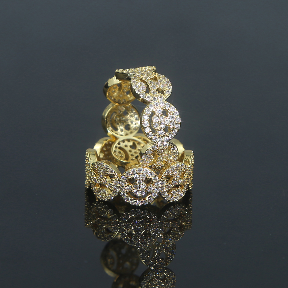 New arrived face ring with cubic zircon stones paved band rings for women lady girl smile happy finger rings jewelry drop ship