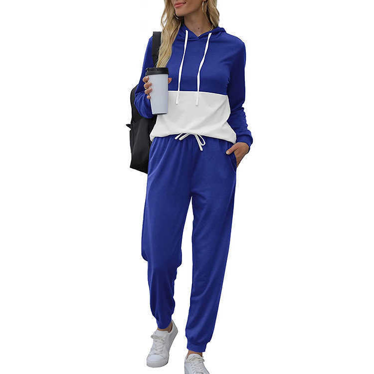 Designers Women Clothes tracksuits Autumn and winter new 2021 fashion loose leisure color matching Hoodie suit sports jogging suits S-5XL