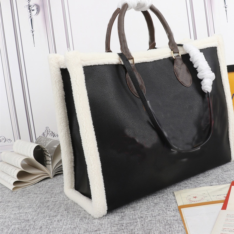 2022 High Quality Tote Bag Large Capacity Package Shopping Bag Genuine Leather Wool Handbag Purse Old Flower Teddy Shoulder bags Handle, Black
2022 High Quality Tote Bag Large Capacity Package Shopping Bag Genuine Leather Wool Handbag Purse Old Flower Teddy Shoulder bags Handle, Black