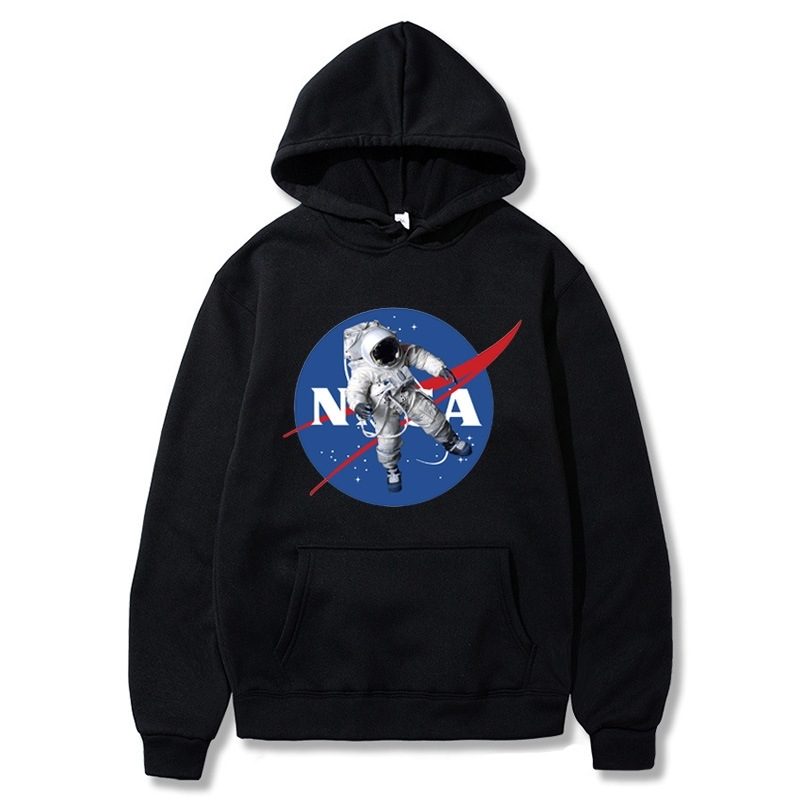 Autumn and winter new NASA astronaut printed Hooded Sweater thickened Plush fashion men' street Hoodie, White
Autumn and winter new NASA astronaut printed Hooded Sweater thickened Plush fashion men' street Hoodie, White