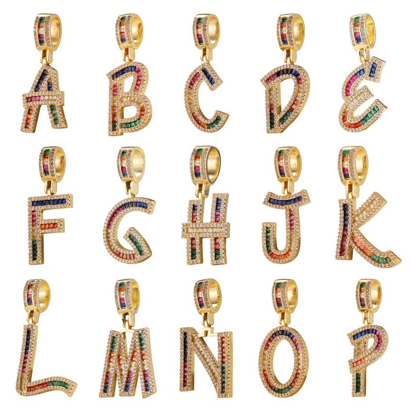 Charms 2021 Fashion Rainbow Cubic Zirconia 26 Letters Pendants For DIY Necklace Supplies Handmade Jewelry Findings, Bronze;silver
Charms 2021 Fashion Rainbow Cubic Zirconia 26 Letters Pendants For DIY Necklace Supplies Handmade Jewelry Findings, Bronze;silver
